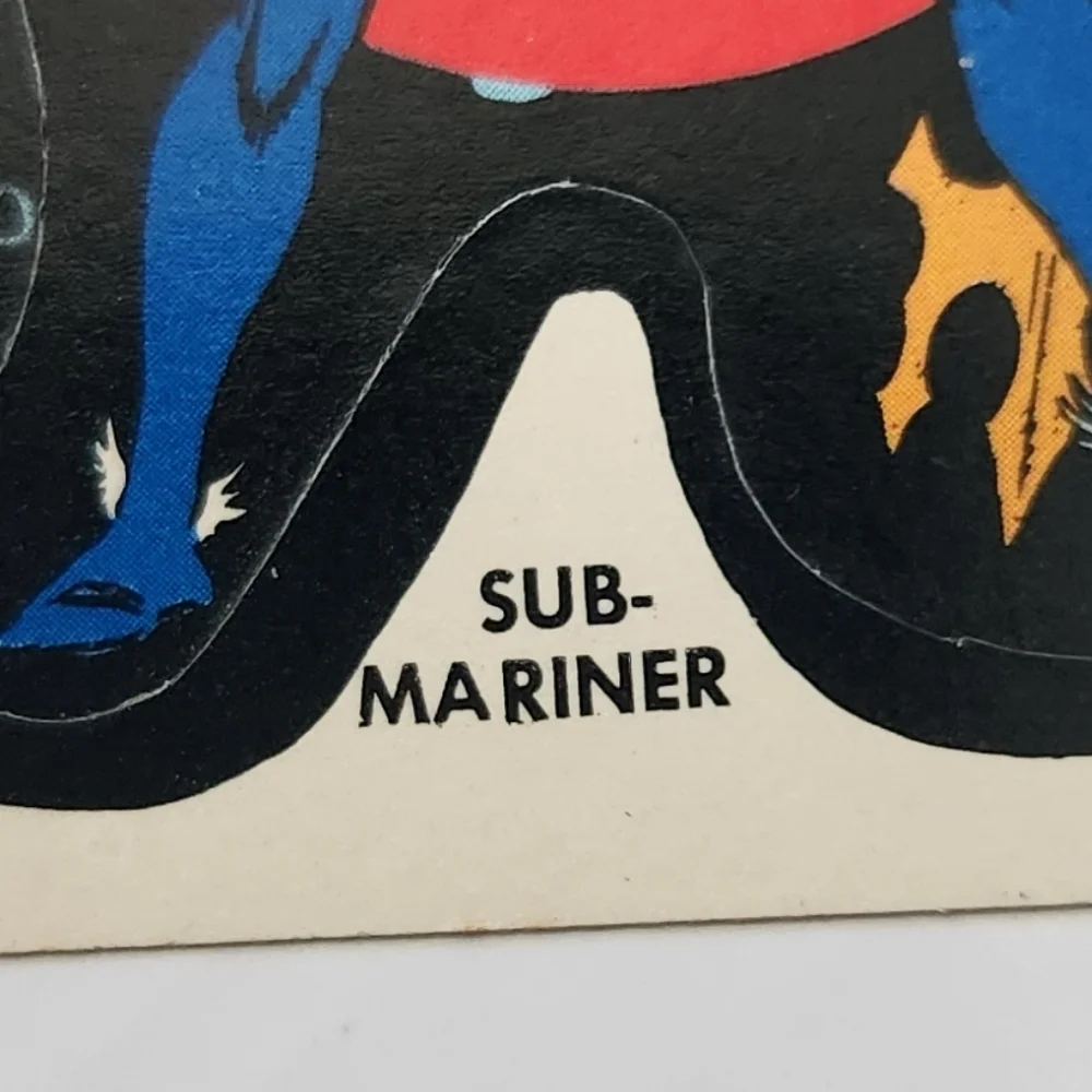 🔱 Vintage 1975 Topps MARVEL Super Heroes Sticker - SUB-MARINER Namor trading 🌊